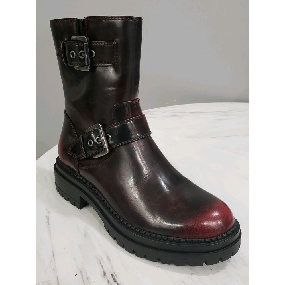 NEW SIZE‎ 7 - Tilpa Oxblood COMBAT BOOTS gothic punk grunge womens red